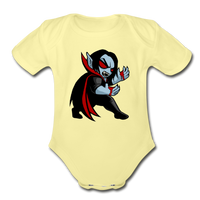 Character #49 Organic Short Sleeve Baby Bodysuit - washed yellow
