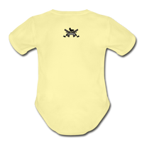 Character #49 Organic Short Sleeve Baby Bodysuit - washed yellow
