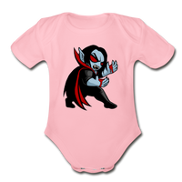 Character #49 Organic Short Sleeve Baby Bodysuit - light pink