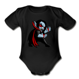 Character #49 Organic Short Sleeve Baby Bodysuit - black