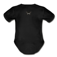 Character #49 Organic Short Sleeve Baby Bodysuit - black