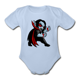 Character #49 Organic Short Sleeve Baby Bodysuit - sky