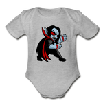 Character #49 Organic Short Sleeve Baby Bodysuit - heather gray