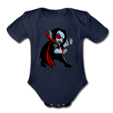 Character #49 Organic Short Sleeve Baby Bodysuit - dark navy