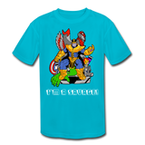 Character #50 Kids' Moisture Wicking Performance T-Shirt - turquoise