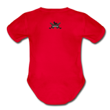 Character #50 Organic Short Sleeve Baby Bodysuit - red