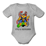 Character #50 Organic Short Sleeve Baby Bodysuit - heather gray