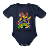 Character #50 Organic Short Sleeve Baby Bodysuit - dark navy