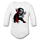 Character #49 Organic Long Sleeve Baby Bodysuit - white