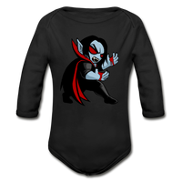 Character #49 Organic Long Sleeve Baby Bodysuit - black