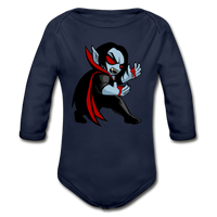 Character #49 Organic Long Sleeve Baby Bodysuit - dark navy