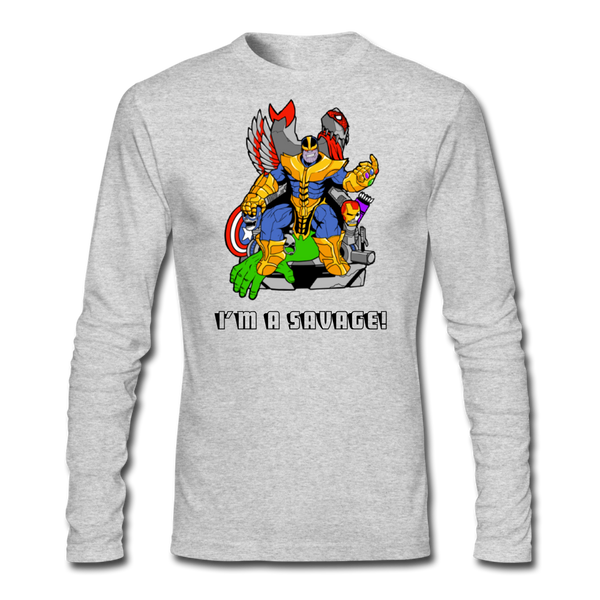 Character #50 Men's Long Sleeve T-Shirt by Next Level - heather gray