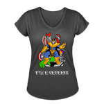 Character #50 Women's Tri-Blend V-Neck T-Shirt - deep heather