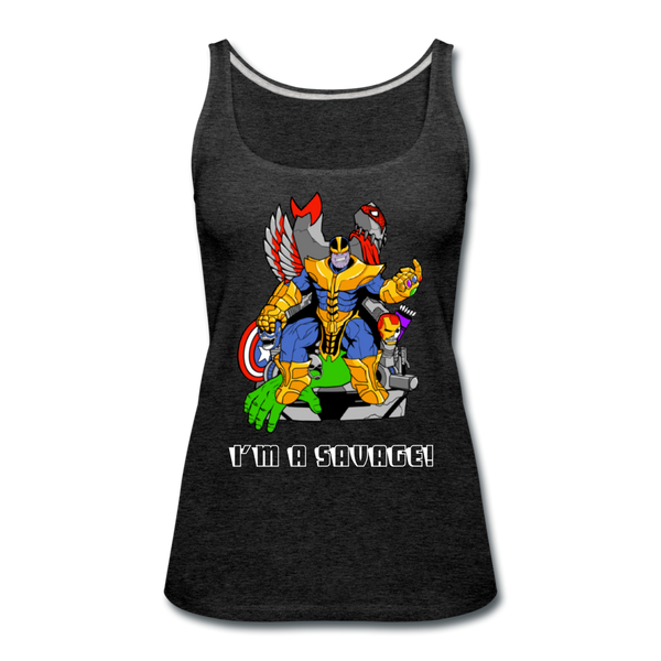 Character #50 Women’s Premium Tank Top - charcoal gray