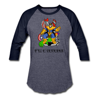 Character #50 Baseball T-Shirt - heather blue/navy