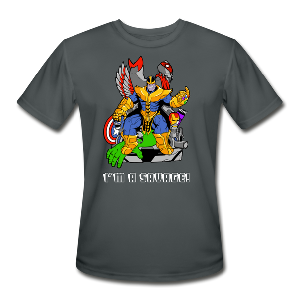 Character #50 Men’s Moisture Wicking Performance T-Shirt - charcoal