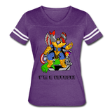 Character #50 Women’s Vintage Sport T-Shirt - vintage purple/white