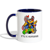 Character #50 Contrast Coffee Mug - white/cobalt blue