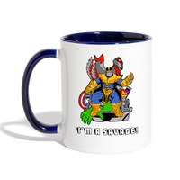 Character #50 Contrast Coffee Mug - white/cobalt blue