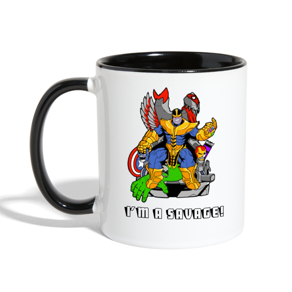 Character #50 Contrast Coffee Mug - white/black