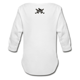 Character #50 Organic Long Sleeve Baby Bodysuit - white