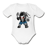 Character #51 Organic Short Sleeve Baby Bodysuit - white