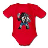 Character #51 Organic Short Sleeve Baby Bodysuit - red