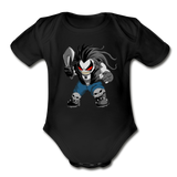 Character #51 Organic Short Sleeve Baby Bodysuit - black