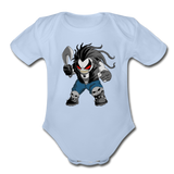 Character #51 Organic Short Sleeve Baby Bodysuit - sky