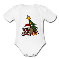 Character #52 Organic Short Sleeve Baby Bodysuit - white