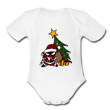 Character #52 Organic Short Sleeve Baby Bodysuit - white