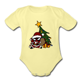 Character #52 Organic Short Sleeve Baby Bodysuit - washed yellow