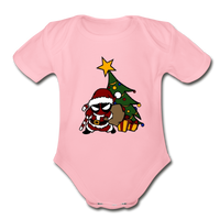 Character #52 Organic Short Sleeve Baby Bodysuit - light pink