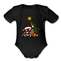 Character #52 Organic Short Sleeve Baby Bodysuit - black