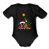 Character #52 Organic Short Sleeve Baby Bodysuit - black