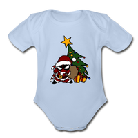 Character #52 Organic Short Sleeve Baby Bodysuit - sky