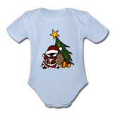 Character #52 Organic Short Sleeve Baby Bodysuit - sky