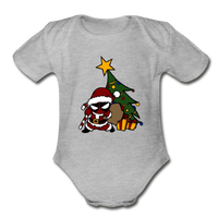 Character #52 Organic Short Sleeve Baby Bodysuit - heather gray