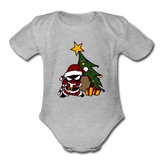 Character #52 Organic Short Sleeve Baby Bodysuit - heather gray
