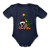 Character #52 Organic Short Sleeve Baby Bodysuit - dark navy