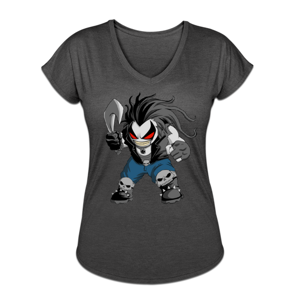 Character #51 Women's Tri-Blend V-Neck T-Shirt - deep heather