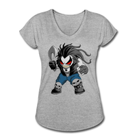 Character #51 Women's Tri-Blend V-Neck T-Shirt - heather gray