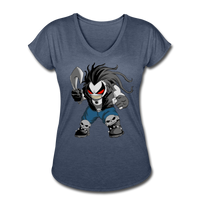 Character #51 Women's Tri-Blend V-Neck T-Shirt - navy heather