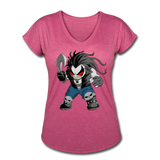 Character #51 Women's Tri-Blend V-Neck T-Shirt - heather raspberry