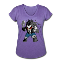 Character #51 Women's Tri-Blend V-Neck T-Shirt - purple heather