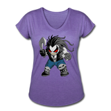 Character #51 Women's Tri-Blend V-Neck T-Shirt - purple heather