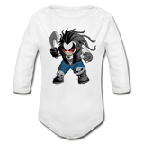 Character #51 Organic Long Sleeve Baby Bodysuit - white