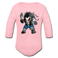 Character #51 Organic Long Sleeve Baby Bodysuit - light pink