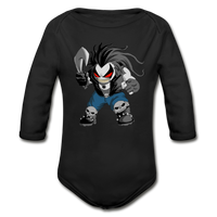 Character #51 Organic Long Sleeve Baby Bodysuit - black