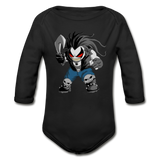 Character #51 Organic Long Sleeve Baby Bodysuit - black